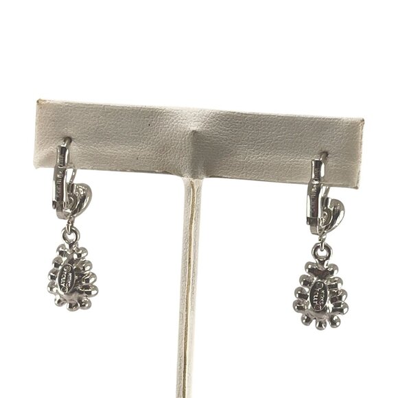 Kirks Folly Swarovski Crystal Leverback Earrings Rainbow Rhinestones Dangle Retr - Picture 9 of 11